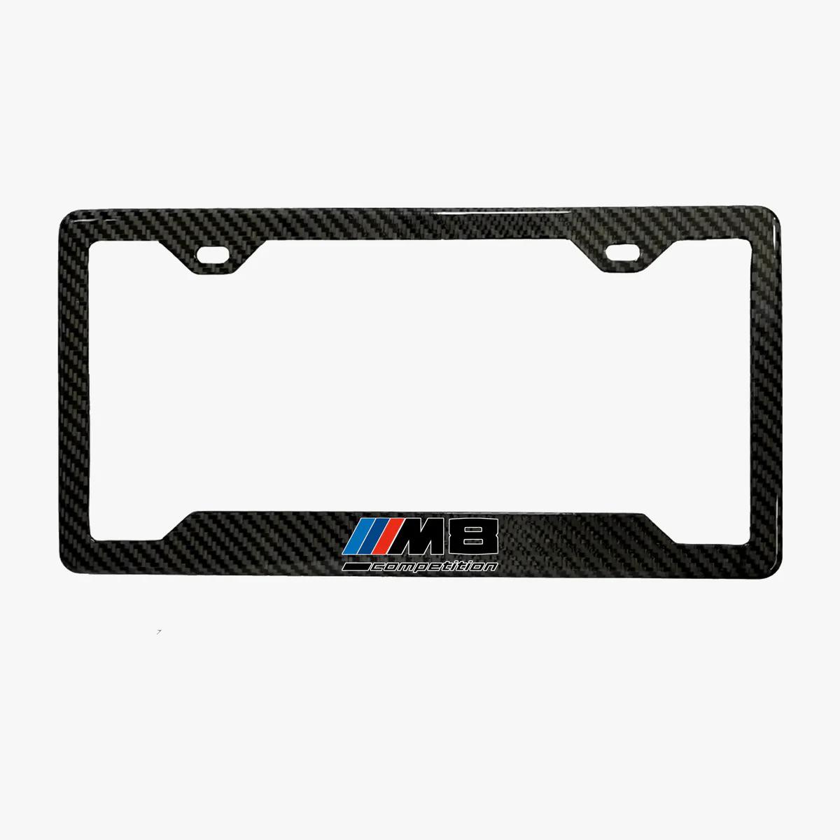 BMW M8 COMPETITON BLACK 100% REAL CARBON FIBER CAR LICENSE PLATE FRAME