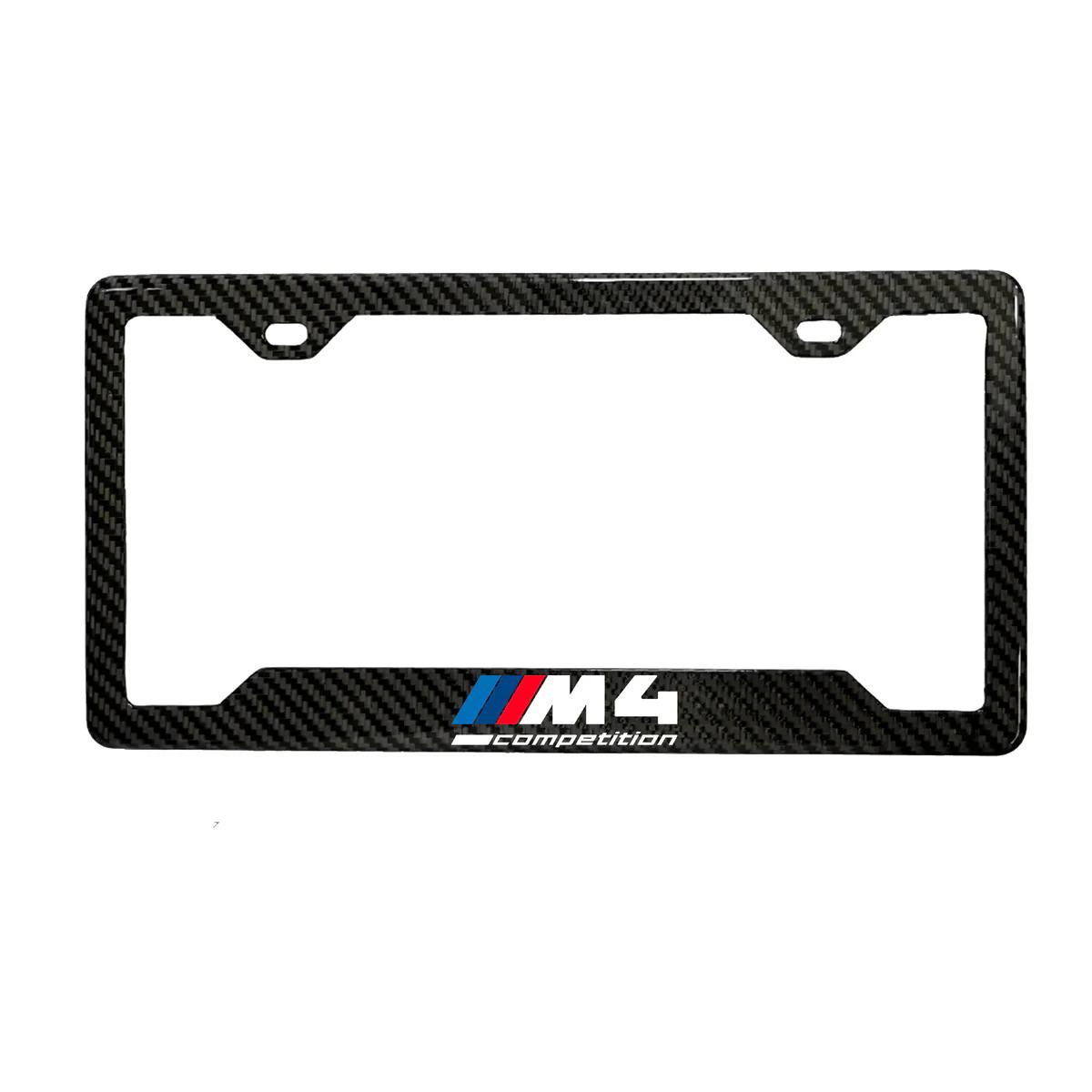 BMW M4 COMPETITON 100% REAL CARBON FIBER CAR LICENSE PLATE FRAME
