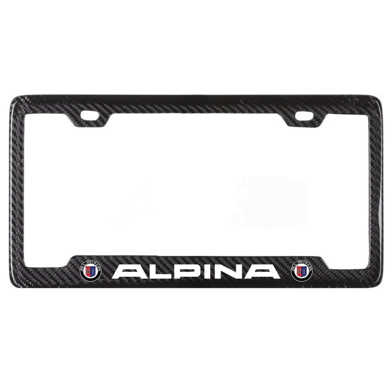 BMW ALPINA 100% REAL CARBON FIBER CAR LICENSE PLATE FRAME