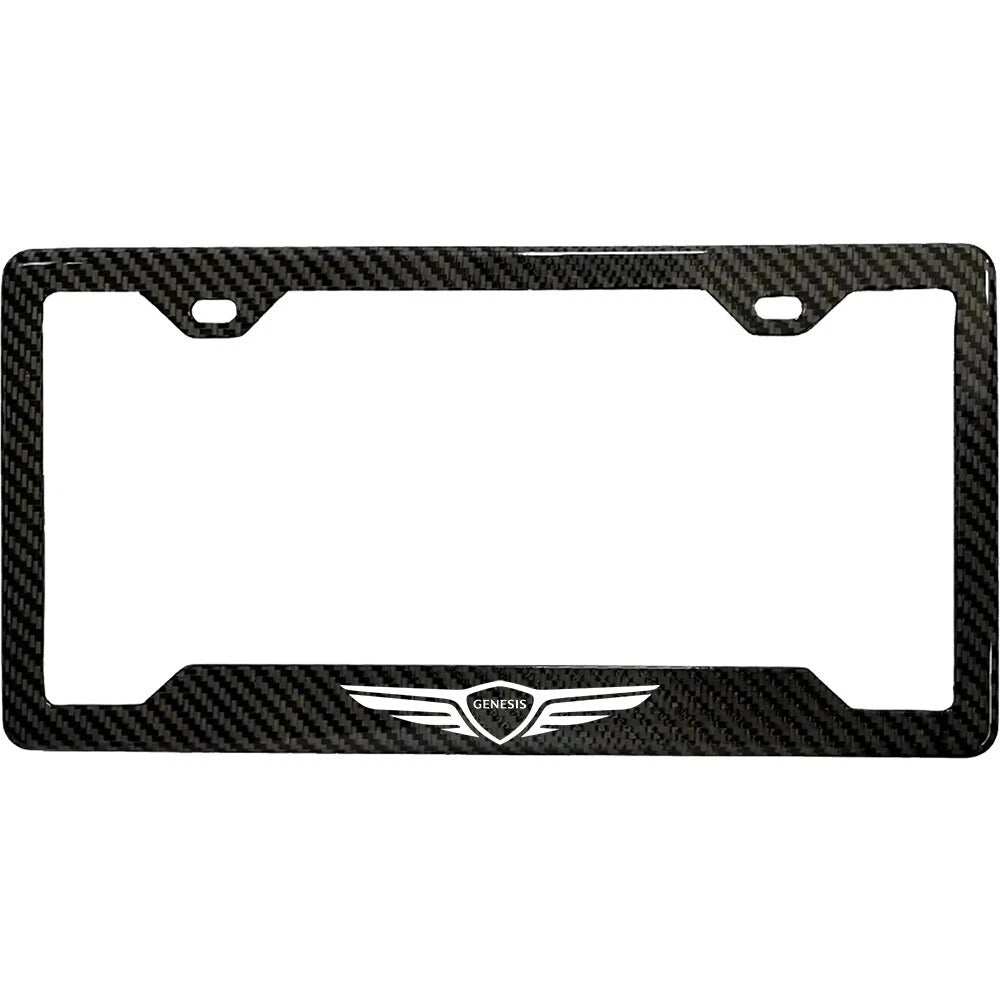 GENESIS 100% REAL CARBON FIBER CAR LICENSE PLATE FRAME