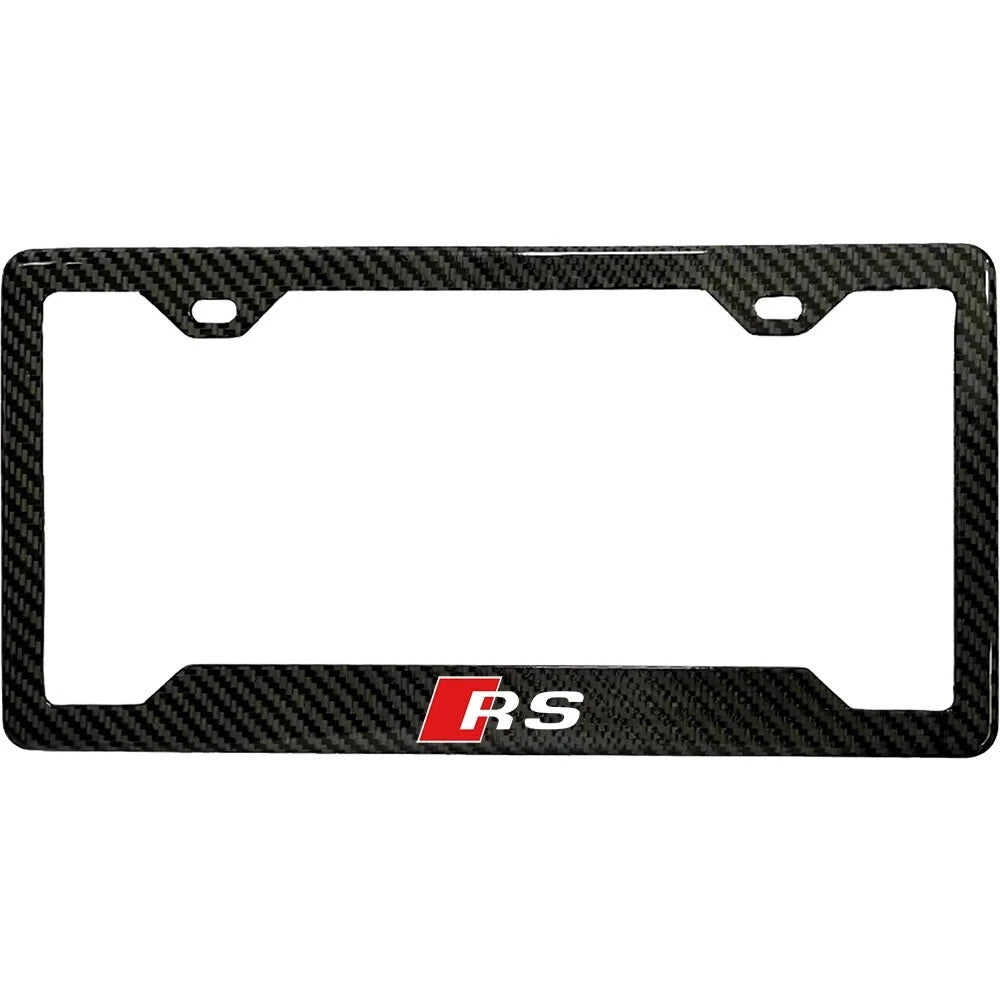 AUDI RS 100% REAL CARBON FIBER CAR LICENSE PLATE FRAME