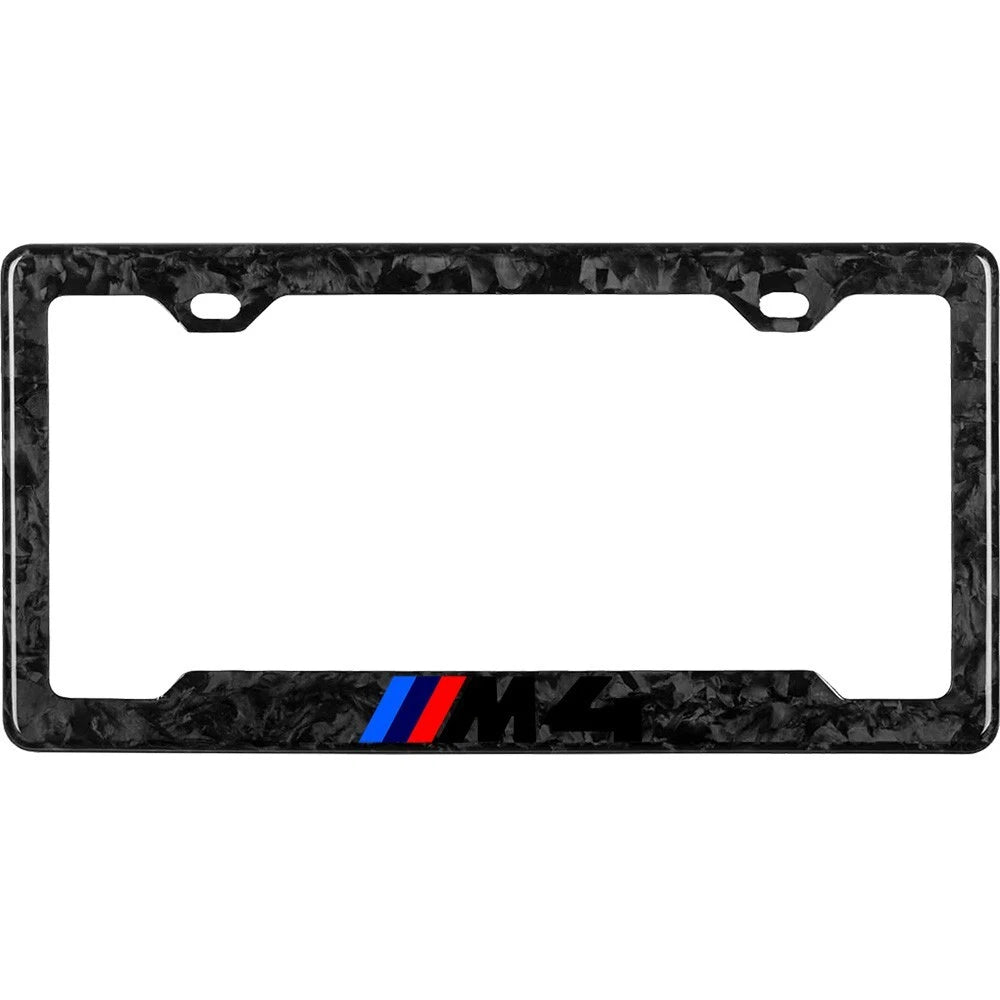 BMW M4 BLACK 100% REAL CARBON FIBER CAR LICENSE PLATE FRAME