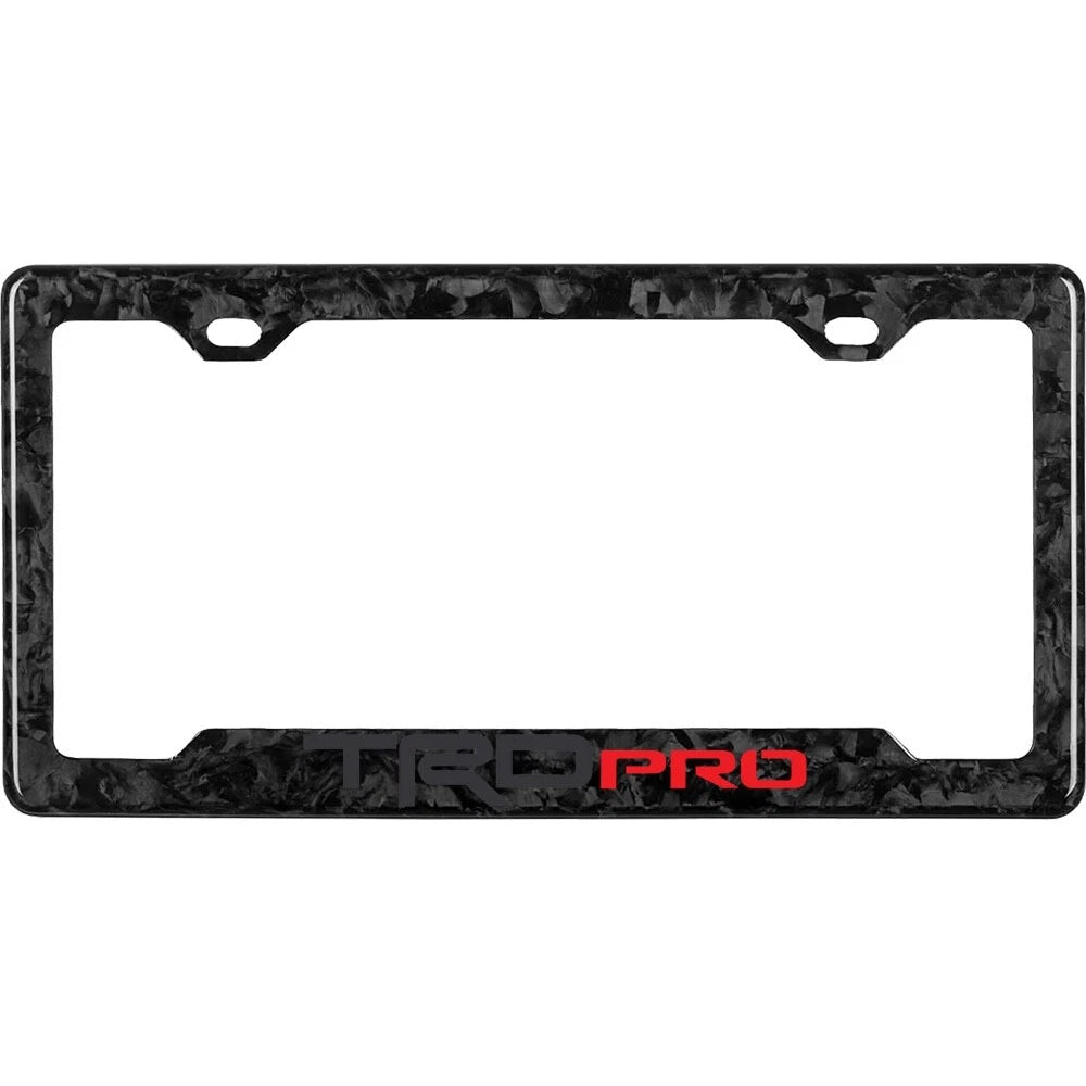 TOYOTA TRD PRO 100% REAL CARBON FIBER CAR LICENSE PLATE FRAME