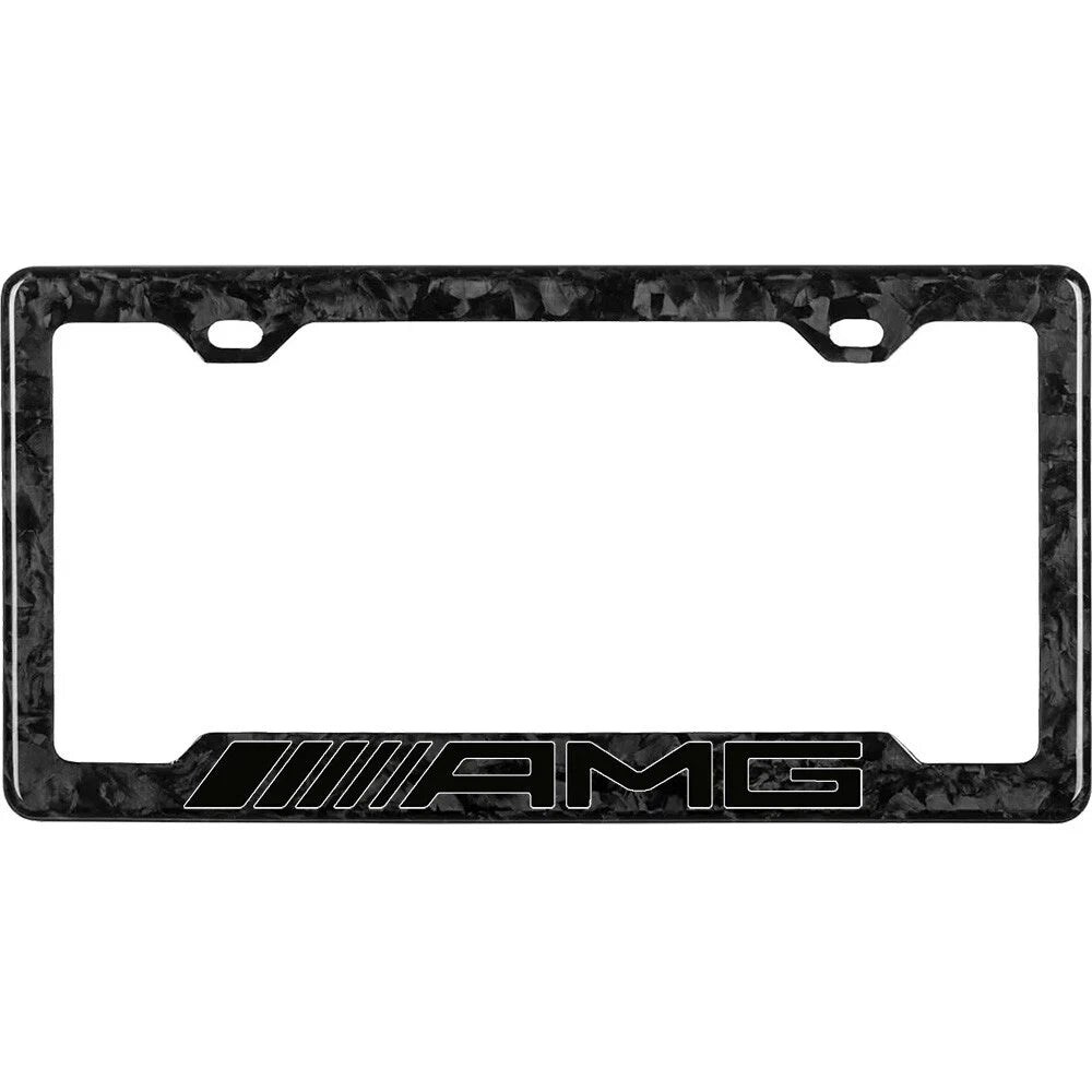 AMG 100% REAL CARBON FIBER CAR LICENSE PLATE FRAME