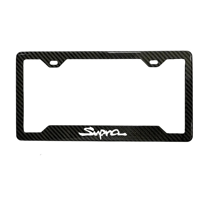 SUPRA 100% REAL CARBON FIBER CAR LICENSE PLATE FRAME