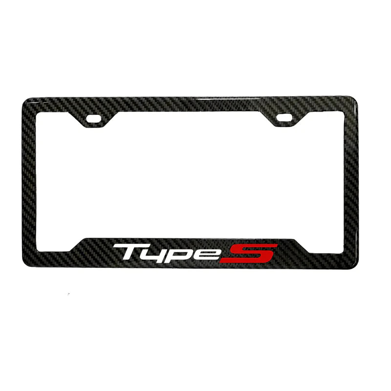 TYPE S 100% REAL CARBON FIBER CAR LICENSE PLATE FRAME (Copy)