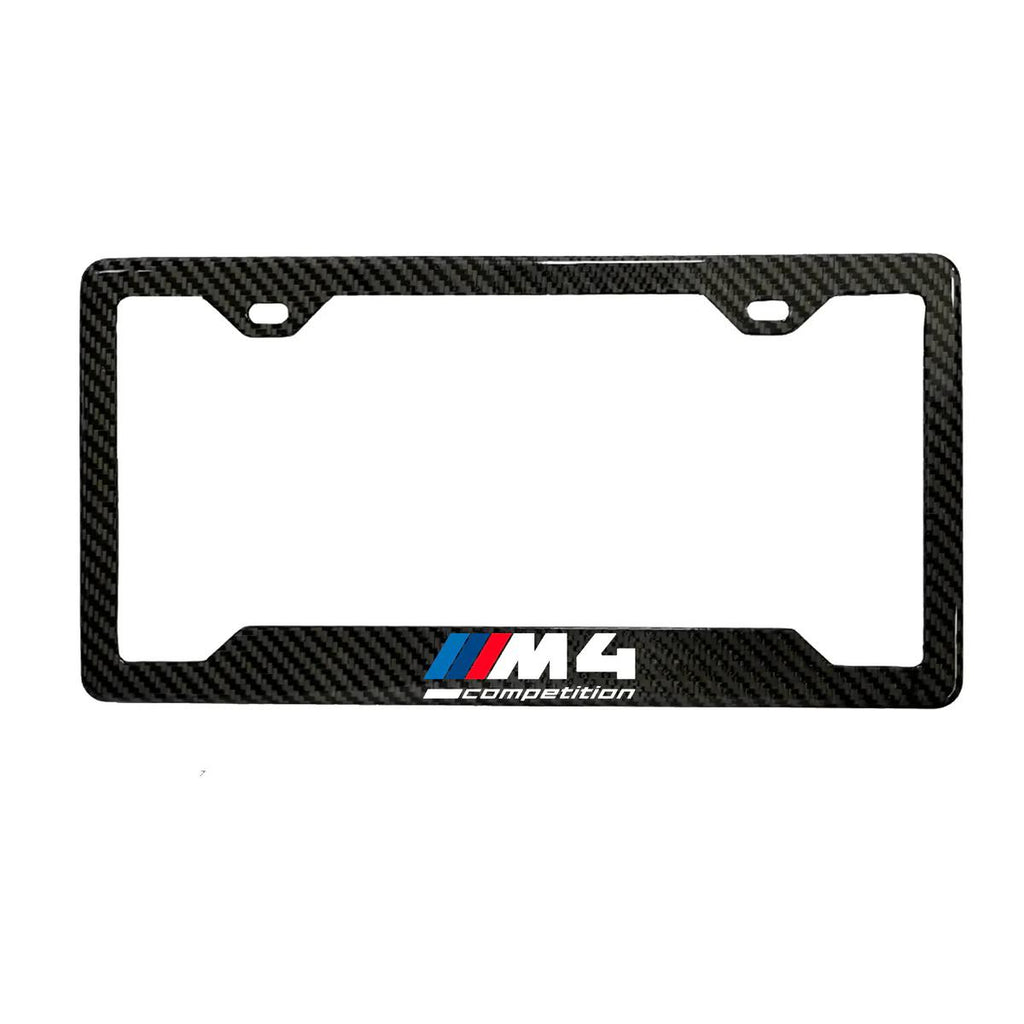 BMW M4 COMPETITON 100% REAL CARBON FIBER CAR LICENSE PLATE FRAME