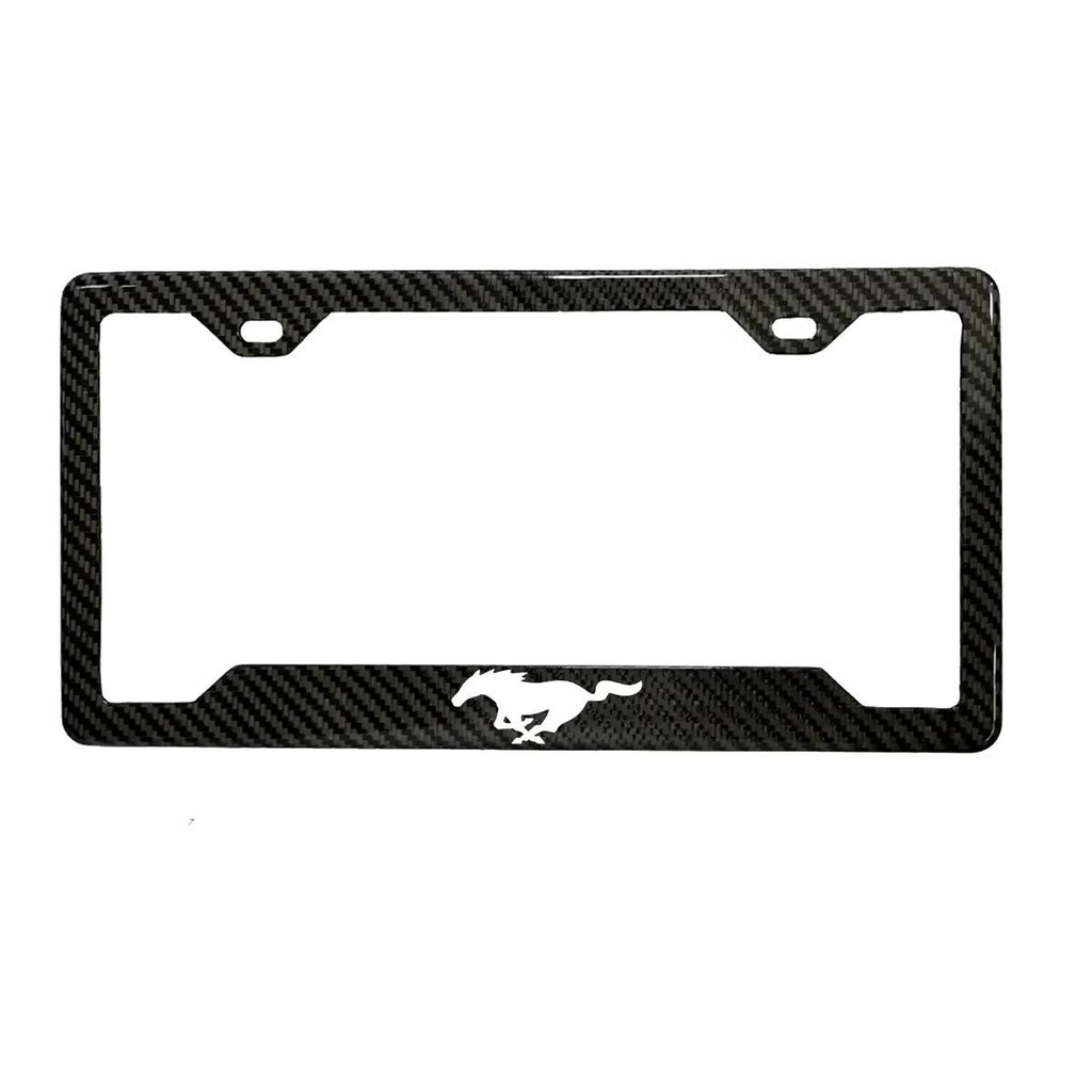 Mustang Real Carbon Fiber License Plate Frame