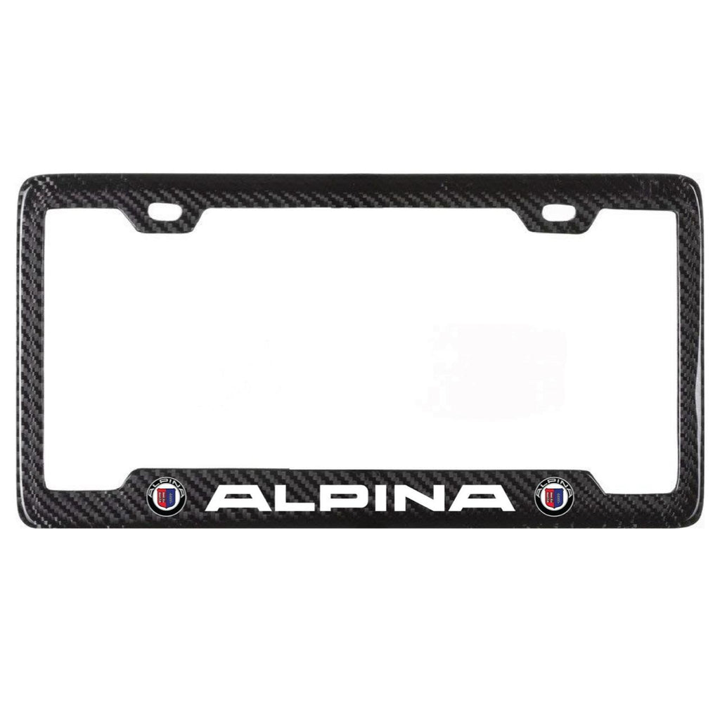 BMW ALPINA 100% REAL CARBON FIBER CAR LICENSE PLATE FRAME